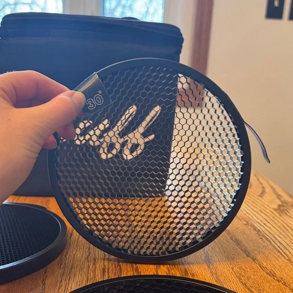 Buff Black Honeycomb Light Grids with Case